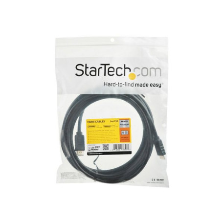 StarTech.com Cavo Premium HDMI ad alta velocità con Ethernet - 4K 60hz - Cavo per Monitor / Blu Ray - 5m - Cavo HDMI con Ethern