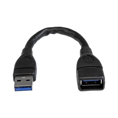 StarTech.com Cavo prolunga USB 3.0 Tipo A da 15 cm da A ad A di colore nero - Maschio/Femmina - Prolunga USB - USB Tipo A (F) a