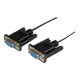 StarTech.com Cavo Seriale RS232 - Cavo DB9 Femmina a Femmina - Cavo Null Modem a 9 pin F/F colore nero da 1m - Cavo null modem 