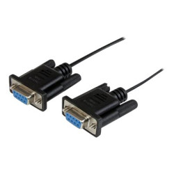 StarTech.com Cavo Seriale RS232 - Cavo DB9 Femmina a Femmina - Cavo Null Modem a 9 pin F/F colore nero da 1m - Cavo null modem 