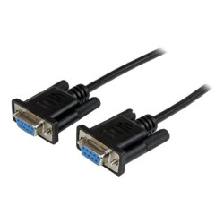 StarTech.com Cavo Seriale RS232 - Cavo DB9 Femmina a Femmina - Cavo Null Modem a 9 pin F/F colore nero da 2m - Cavo null modem 