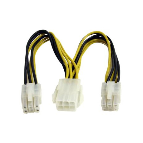 StarTech.com Cavo splitter alimentazione PCI Express 15 cm - Power splitter - Cavo alim. PCI 6 piedini (M) a Cavo alim. PCI 6 p