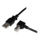 StarTech.com Cavo USB 2.0 A a B con angolare destro da 3 m - M/M - Cavo USB - USB Tipo B (M) a USB (M) - USB 2.0 - 3 m - connet