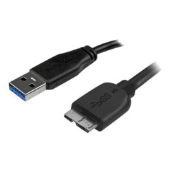 StarTech.com Cavo USB 3.0 Tipo A a Micro B slim - Connettore USB3.0 A a Micro B slim ad alta velocità M/M - 3m - Cavo USB - Mic