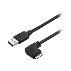 StarTech.com Cavo USB 3.0 Tipo A a Micro B slim - Connettore USB3.0 A a Micro B slim ad angolo destro Gen 1 (5 Gbps) - 1m - Cav