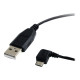 StarTech.com Cavo USB A - Micro B ad angolo sinistro da 1,8m - nero - Cavo USB - USB (M) a Micro-USB Tipo B (M) - USB 2.0 - 1.8