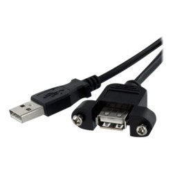 StarTech.com Cavo USB a pannello 91 cm A ad A - F/M - Prolunga USB - USB (F) a USB (M) - USB 2.0 - 91.4 cm - nero - per P/N: UU