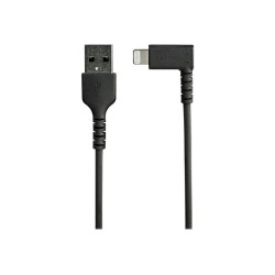 StarTech.com Cavo USB angolare a Lightning - Conforme Apple Mfi da 1m - Nero - Cavo Robusto USB-A a Lightning (RUSBLTMM1MBR) - 