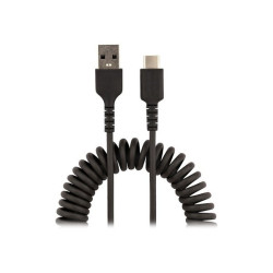 StarTech.com Cavo USB C Ricarica Veloce da 1m- Cavetto USB tipo C 2.0 Spiralato di Alimentazione e Sincronizzazione- Resistente