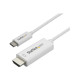 StarTech.com Cavo USB-C a HDMI da 3m - Cavetto USB 3.1 Tipo C a HDMI - 4k a 60Hz - Bianco - Adattatore video esterno - VL100 - 