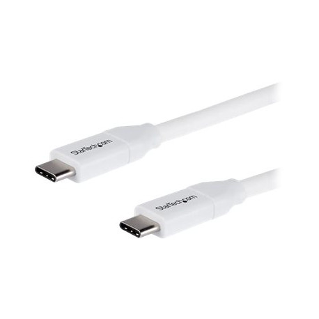 StarTech.com Cavo USB-C a USB-C con PD 5A - M/M - Bianco da 2m - USB 2.0 - Certificato USB-IF - Cavo USB - USB-C (M) a USB-C (M