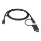 StarTech.com Cavo USB-C da 1m con adattatore dongle USB-A - Cavo ibrido 2-in-1 USB tipo C con USB-A 10Gbps/100W PD (USBCCADP) -