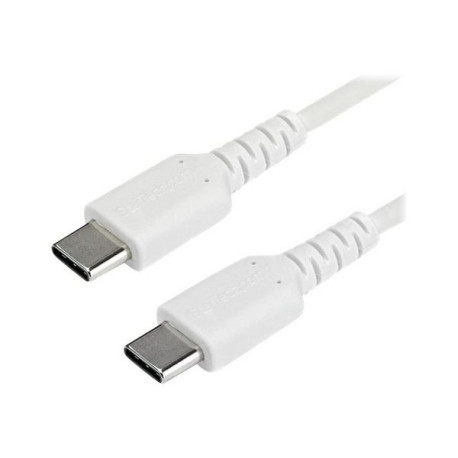 StarTech.com Cavo USB-C di 2 m - Fibra aramidica e Protezione EMI - Guaina TPE - Bianco (RUSB2CC2MW) - Cavo USB - 24 pin USB-C 