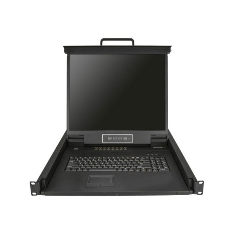 StarTech.com Console KVM per Armadio Rack - KVM Switch VGA a 16 porte integrato - Monitor LCD 19" - Cassetto KVM 1U con cavi da