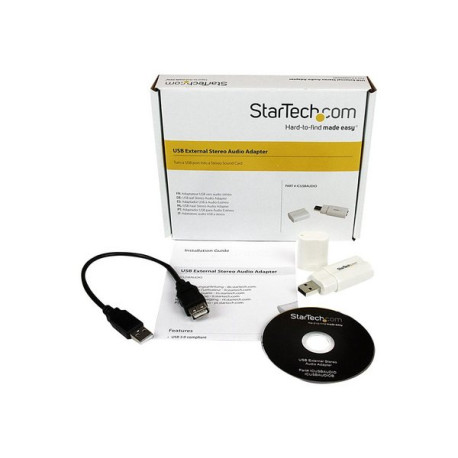 StarTech.com Convertitore adattatore USB ad audio stereo - Scheda audio USB esterna - Scheda audio per laptop (ICUSBAUDIO) - Sc