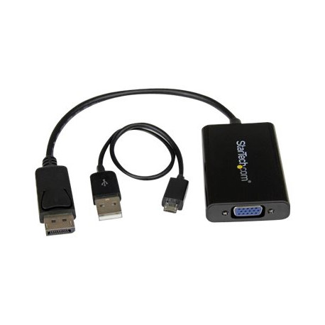 StarTech.com DisplayPort to VGA Adapter with Audio - 1920x1200 - DP to VGA Converter for Your VGA Monitor or Display (DP2VGAA) 