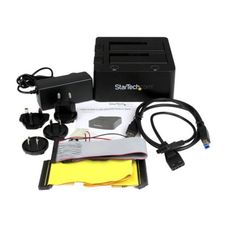 StarTech.com Dual-Bay USB 3.0 to SATA and IDE Hard Drive Docking Station, USB Hard Drive Dock, External 2.53.5 SATA III and IDE