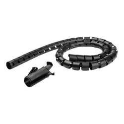 StarTech.com Guaina di gestione cavi da 1,5 m - A spirale - Diametro 25 mm - Kit di protezione cavi - nero - 1.5 m