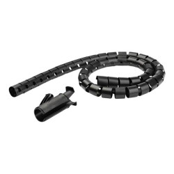 StarTech.com Guaina di gestione cavi da 2,5 m - A spirale - Diametro 25 mm - Kit di protezione cavi - nero - 2.5 m