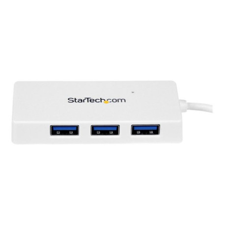 StarTech.com Hub portatile mini USB 3.0 SuperSpeed a 4 porte - Perno e concentratore Ultrabook™ USB 3.0 con cavo integrato - Bi