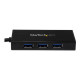 StarTech.com Hub Portatile USB 3.0 con Adattatore NIC Ethernet Gigabit Gbe in alluminio con cavo - UASP - Hub - 3 x SuperSpeed 