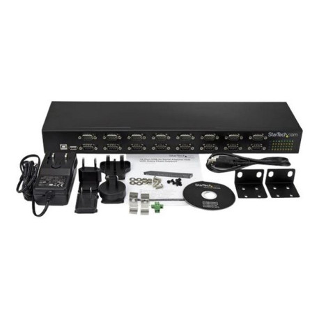 StarTech.com Hub Seriale RS232 a 16 porte - Adattatore USB a DB9 RS232 16x montabile a rack - collegabile a margherita - Scheda