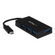 StarTech.com Hub USB 3.0 a 4 porte - Perno e Concentratore USB-C a 4x USB-A - Adattatore di Alimentazione incluso - Hub - 4 x S