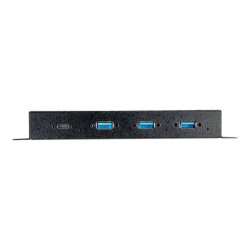 StarTech.com Hub USB C a 4 porte 10Gbps - Adattatore Hub industriale USB Type-C con 3xUSB-A e 1xUSB-C - Host USB-C o USB-A (HB3