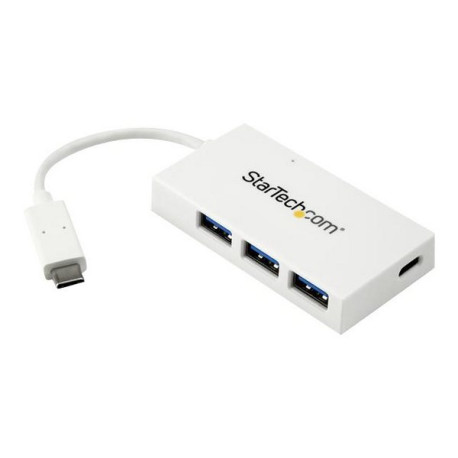 StarTech.com Hub USB-C a 4 porte USB 3.0 - Perno e Concentratore USB Tipo C con 1x USB-C e 3x USB-A - Bianco - Hub - 3 x SuperS