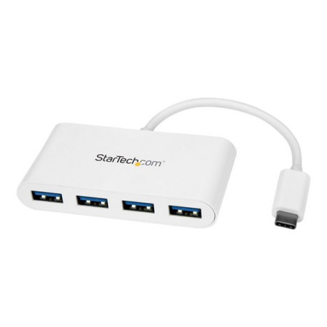 StarTech.com Hub USB-C a 4 porte USB 3.0 - USB-C a 4x USB-A - Alimentato via bus - Bianco - Hub USB Tipo-C Compatto - Hub - 4 x