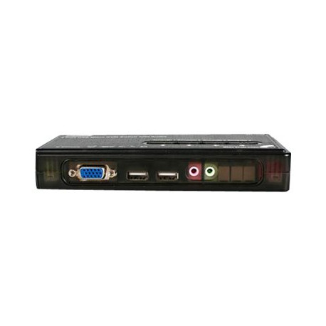 StarTech.com Kit Switch KVM USB con audio e cavi 4 porte, colore nero - Switch KVM / audio - 4 x KVM / audio - 1 utente locale 