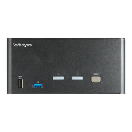 StarTech.com KVM Switch DisplayPort a due porte e triplo monitor DP 4K 60Hz UHD HDR - Switch KVM DP 1.2 con hub 2 porte USB 3.0