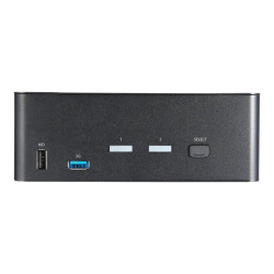 StarTech.com KVM Switch HDMI a 2 porte e doppio monitor 4K60Hz Ultra HD HDR - Switch KVM per computer desktop con 2x USB 3.0 Hu