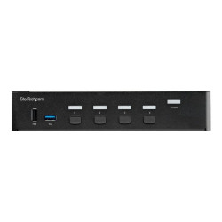 StarTech.com KVM Switch HDMI a 4 porte - Monitor singolo 4K 60Hz Ultra HD HDR - Switch KVM HDMI 2.0 per PC con 2 porte USB 3.0 