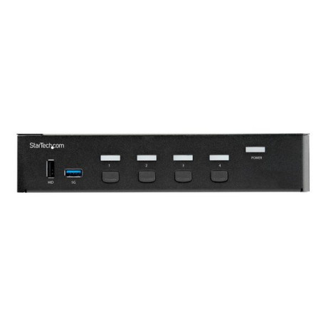 StarTech.com KVM Switch HDMI a 4 porte - Monitor singolo 4K 60Hz Ultra HD HDR - Switch KVM HDMI 2.0 per PC con 2 porte USB 3.0 