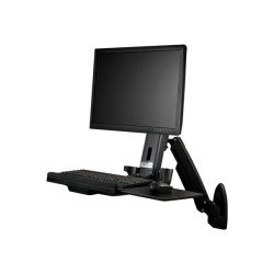 StarTech.com Postazione di lavoro Sit- Stand montabile a parete con braccio ergonomico regolabile per monitor VESA e tastiera (