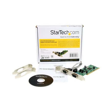 StarTech.com Scheda adattatore seriale PCI RS-422/485 a 2 porte con 161050 UART - Scheda seriale - PCI-X - RS-422/485 x 2