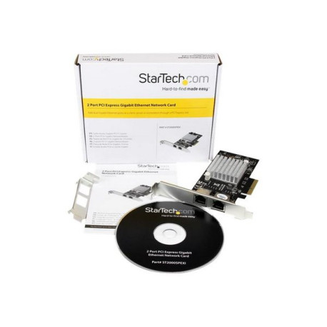 StarTech.com Scheda adattatore server di rete Gigabit Ethernet PCI Express (PCIe x4) a due porte - Intel i350 NIC - Adattatore 