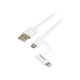 StarTech.com Cavo 2 in 1 USB a Lightning 8 pin o Micro USB - cavo di ricarica o sincronizzazione iPhone / iPad / iPod da 1m - M