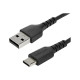 StarTech.com Cavo adattatore da USB 2.0 a USB-C di 1 m - Fibra aramidica e Protezione EMI - Cavo di ricarica TPI -Nero  (RUSB2A