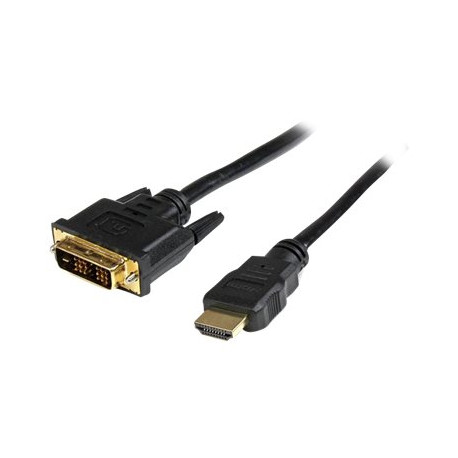 StarTech.com Cavo adattatore HDMI a DVI-D - Cavo connettore presa HDMI a presa DVI Maschio/Maschio da 2 m - nero - Cavo adattat