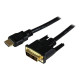 StarTech.com Cavo adattatore HDMI a DVI-D da 150 cm - Cavo connettore presa HDMI a presa DVI Maschio/Maschio - nero - Cavo adat