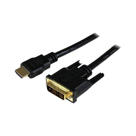 StarTech.com Cavo adattatore HDMI a DVI-D da 150 cm - Cavo connettore presa HDMI a presa DVI Maschio/Maschio - nero - Cavo adat