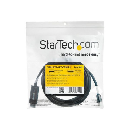 StarTech.com Cavo Adattatore HDMI a Mini DisplayPort da 3m - mDP a HDMI con cavo incorporato - 4k 30hz - Cavo adattatore - Mini