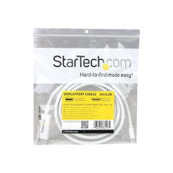 StarTech.com Cavo adattatore Mini DisplayPort a HDMI con cavo integrato - Convertitore da mDP a HDMI da 2m - Ultra HD 4K bianco