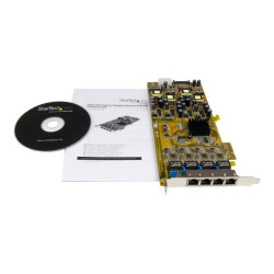 StarTech.com Scheda di rete PCIe Gigabit Power over Ethernet a 4 porte - Adattatore PCI express PSE / POE - NIC - Adattatore di