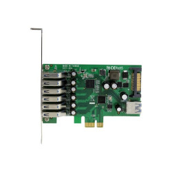 StarTech.com Scheda Espansione PCI Express USB 3.0 a 7 porte con profilo basso e standard - alimentazione SATA - Adattatore USB