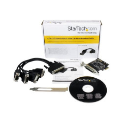 StarTech.com Scheda PCI Express seriale a 4 porte RS-232 con cavo di ripartizione - Scheda seriale - PCIe - RS-232 x 4