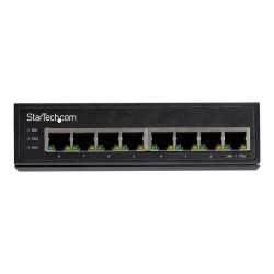 StarTech.com Switch Ethernet 8 porte industriale - Power over Ethernet switch di rete Gigabit non gestita 30W 4x PoE+ /IP-30 (I