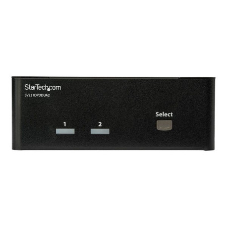 StarTech.com Switch KVM a 2 porte DisplayPort per doppio Monitor - 4k 60hz - Switch KVM / audio / USB - 2 x KVM / audio / USB -